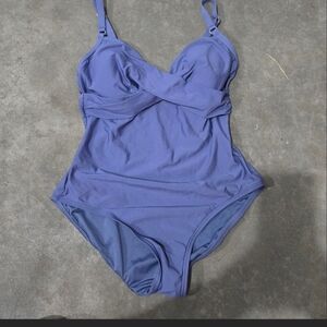 Calvin Klein Lavender-Blue One-Piece Swimsuit